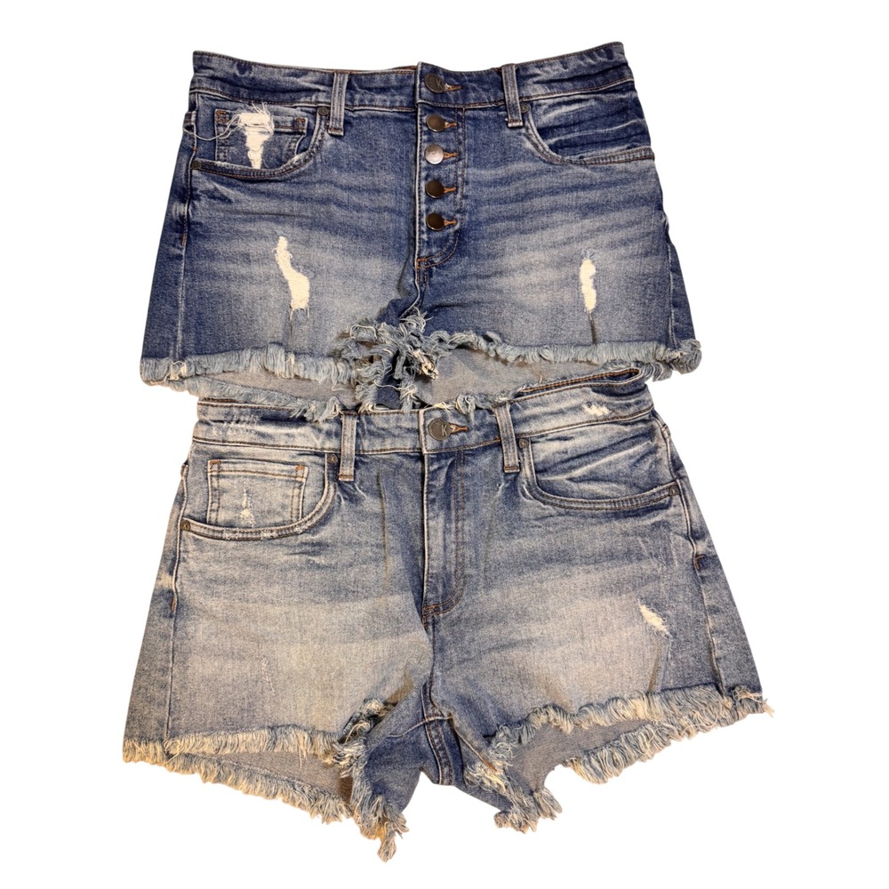 KUT From The Kloth Jane High Rise Denim Shorts Bundle | Size 4 | 2 Pairs